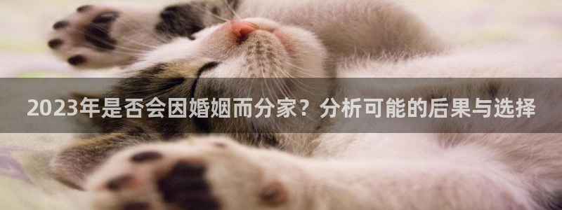 幸运彩welcome官网入口：2023年是否会因婚姻而分家？分析可能的后果与选择